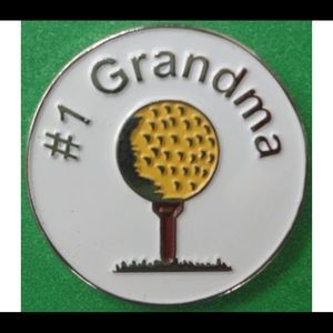 World #1 Grandma Mother’s Day Golf Marker/Hat Clip Enameled Metal Golf Hat/visor